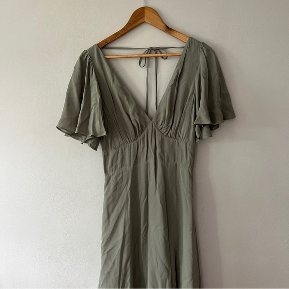 Reformation Shayla Maxi Dress In Seafoam Sage Size 8 - Picture 3 of 8